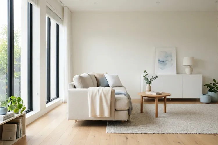 Bright and clean living room prepared by a residential cleaning service in Monroe, NC